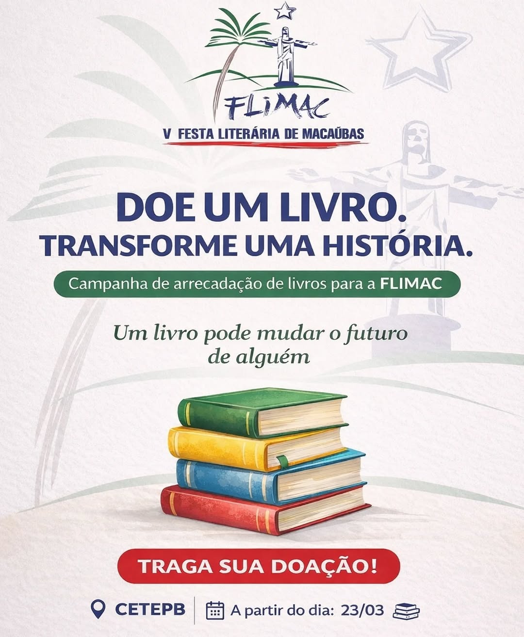 Retrato artístico de leitores e exposições da FLIMAC